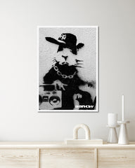 After Hover: Banksy - Museum-Poster Hip Hop Ratte - Street-Art