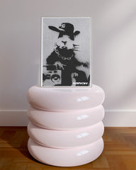 After Hover: Banksy - Museum-Poster Hip Hop Ratte - Street-Art