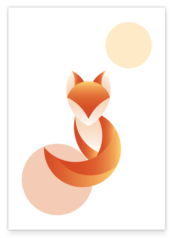 Kindermotiv Fuchs Abstrakt