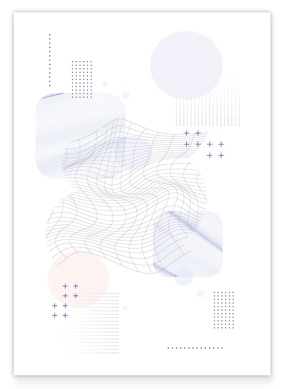 Data Sience - Abstrakte Form in Grau