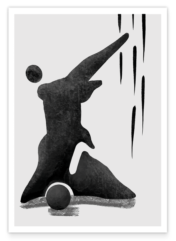 Der Regenbeschwörer - Abstrakt in Schwarz-Weiß