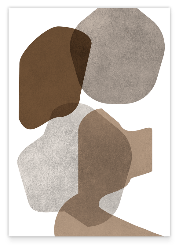 Abstrakte Formen in Naturtönen