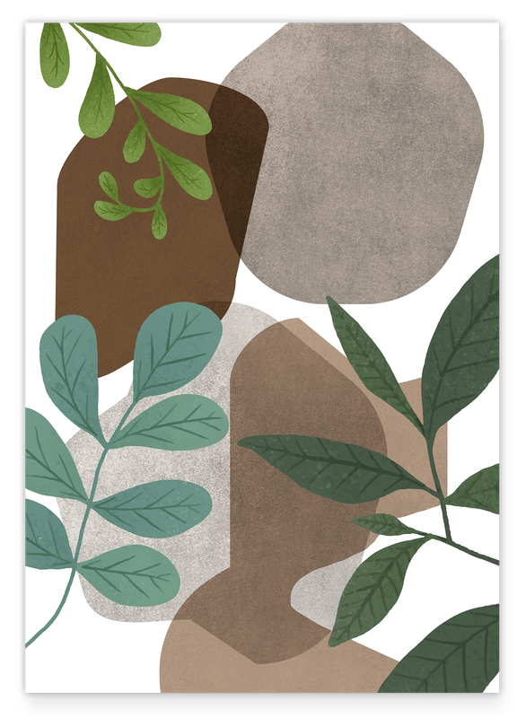 Hommage an die Natur - Abstrakte Formen und Blätter