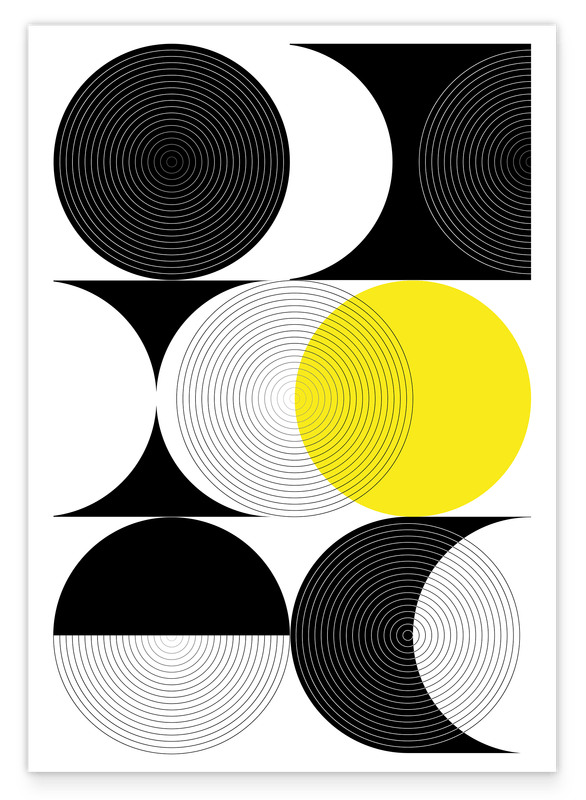 Kreise in verschiedenen Varianten - Gelb