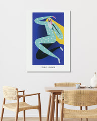 After Hover: Tarot Illustration "The Fool" in Blau - Der Narr