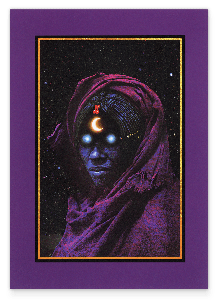 Tarot - Person mit Halbmond auf der Stirn