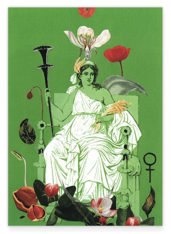 Tarotkarte "Die Herrscherin" in Grün