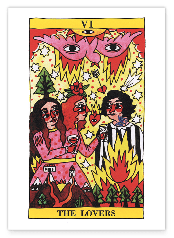 Kreative Illustration im Tarot Stil - The Lovers