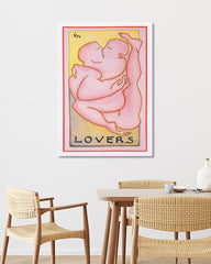 After Hover: Tarot - The Lovers - Abstrakte Zeichnung "Die Liebenden"