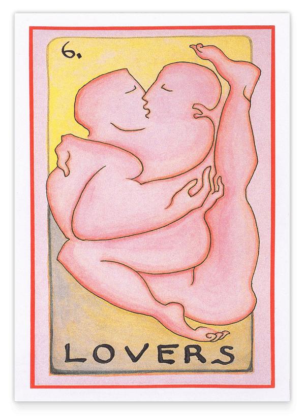 Tarot - The Lovers - Abstrakte Zeichnung "Die Liebenden"