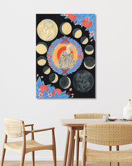 After Hover: Tarot - The Lovers - Die Liebenden - Lebenszyklus mit Mondphasen