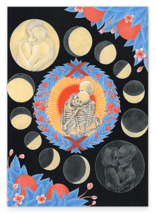 Tarot - The Lovers - Die Liebenden - Lebenszyklus mit Mondphasen