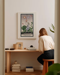 After Hover: Tarot Kunstdruck - Strength - Reitende Frau auf Löwe