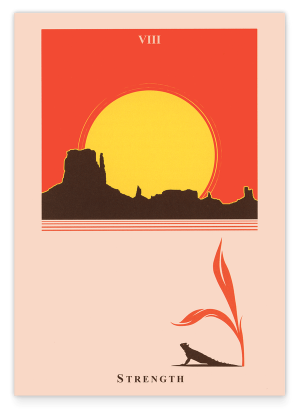 Tarot - Strength - Spiritueller Kunstdruck Innere Stärke