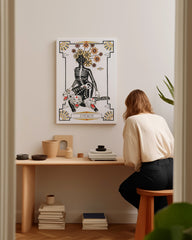 After Hover: Tarot "Strength" - Die Kraft - Frau mit Löwenköpfen Illustration