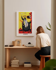 After Hover: Strength - Tarot Zeichnung "Die Kraft" - Frau bezwingt Krokodil