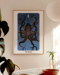 After Hover: Tarot Kunstdruck - The Hermit - Oktopus Illustration zu "Der Einsiedler"