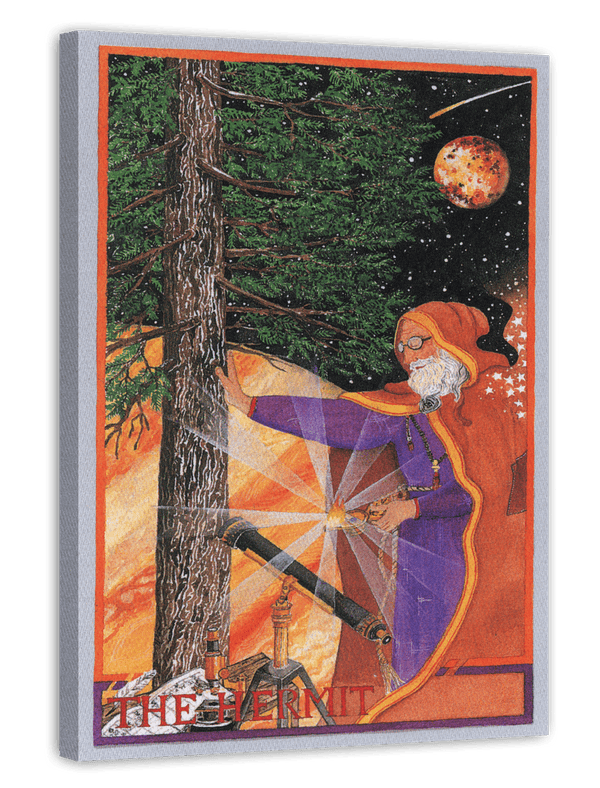 Der Einsiedler - Mann im Wald Tarot Zeichnung "The Hermit"