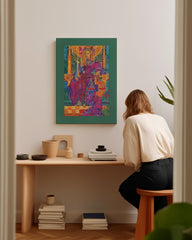 After Hover: Die Gerechtigkeit - Kreative Tarot Kunst in bunten Farben "Justice"