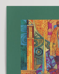 After Hover: Die Gerechtigkeit - Kreative Tarot Kunst in bunten Farben "Justice"