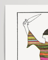 After Hover: Tarot Justice - Die Gerechtigkeit - Justicia im bunten Kleid mit Schwert