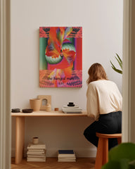 After Hover: The hanged Man - Abstrakte Tarot Kunst in bunten Farben