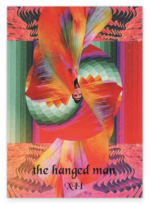 The hanged Man - Abstrakte Tarot Kunst in bunten Farben