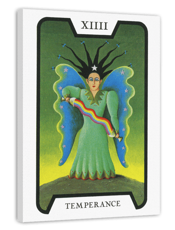 Tarot Temperance - "Die Mäßigkeit" in Grün