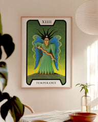 After Hover: Tarot Temperance - "Die Mäßigkeit" in Grün