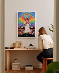 After Hover: Tarot "Temperance" in Regenbogenfarben