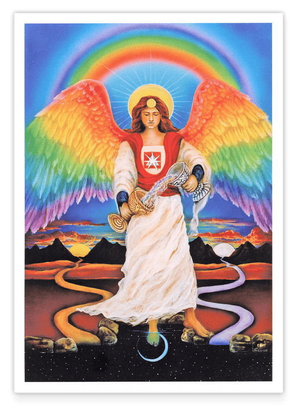 Tarot "Temperance" in Regenbogenfarben