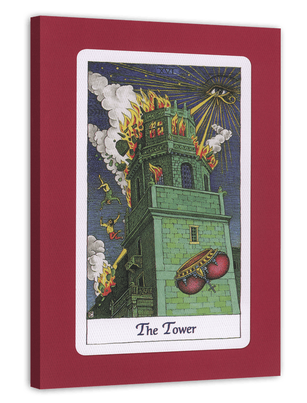 Tarot Karte The Tower - Turm in Flammen