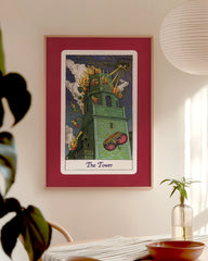 After Hover: Tarot Karte The Tower - Turm in Flammen