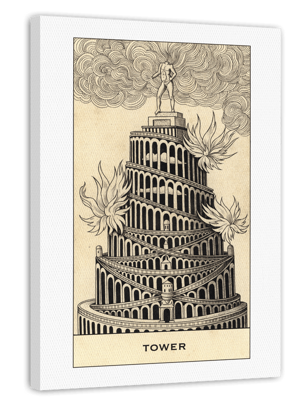 The Tower - Der Turm Tarot Zeichnung