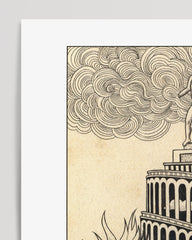 After Hover: The Tower - Der Turm Tarot Zeichnung