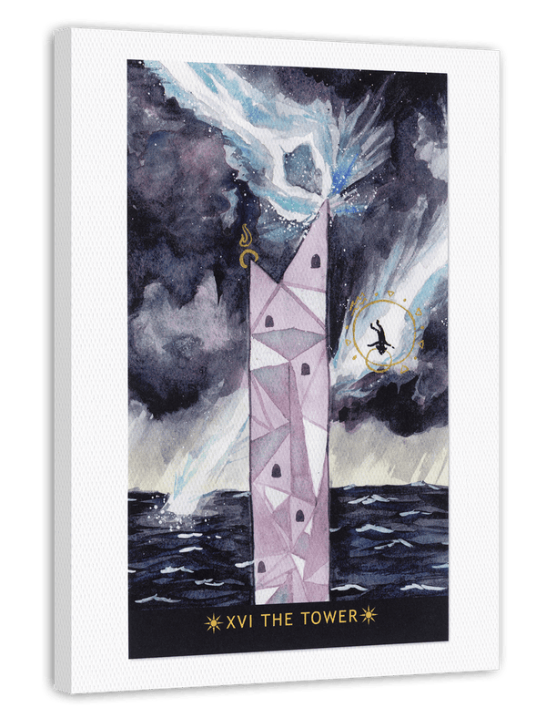 Tarot - The Tower - Gewitter über dem Meer