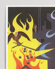 After Hover: Tarotzeichnung "Der Teufel" mit Flammen - The Devil