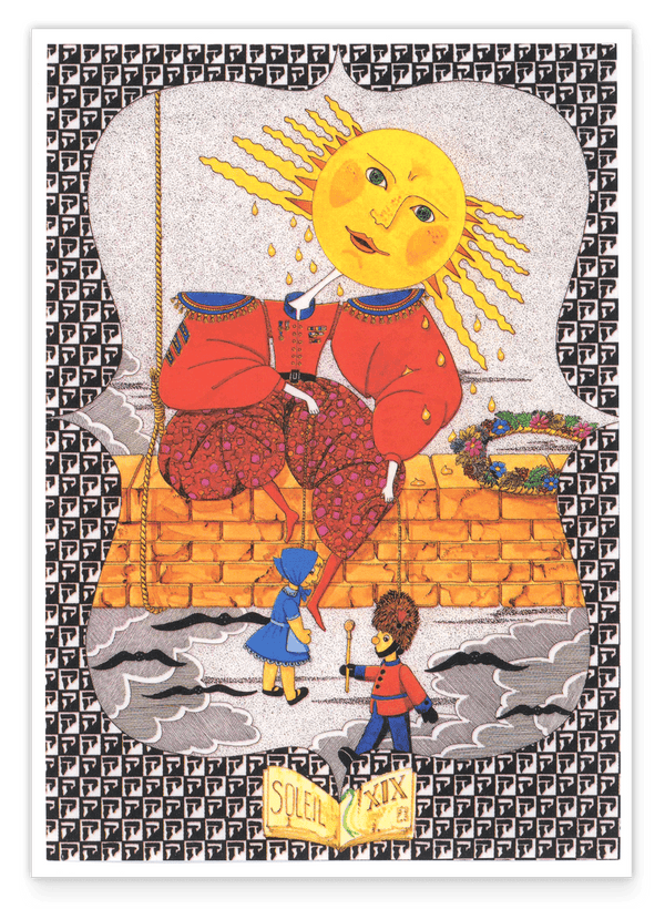 Tarot Karte "Die Sonne" - Vintage Tarot Zeichnung