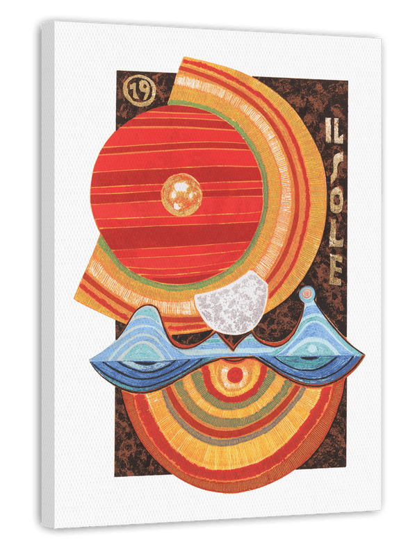 Spiritueller Tarot Kunstdruck - Die Sonne als abstrakte Kreisformen