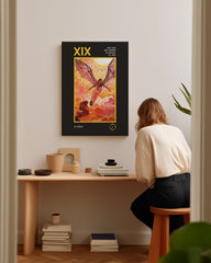 After Hover: Tarot Zeichnung - The Sun - Zur Sonne fliegende Frau