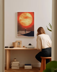 After Hover: Tarot "The Sun" - Große Sonne über der Wüste