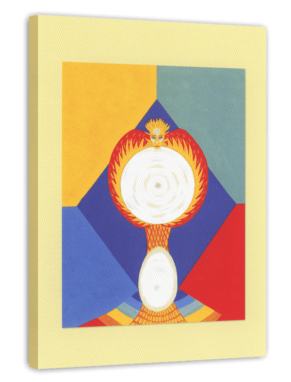 Bunte Tarot Karte "The Sun" - Abstrakte Sonnenspiegel Zeichnung