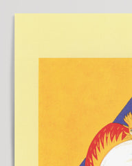 After Hover: Bunte Tarot Karte "The Sun" - Abstrakte Sonnenspiegel Zeichnung