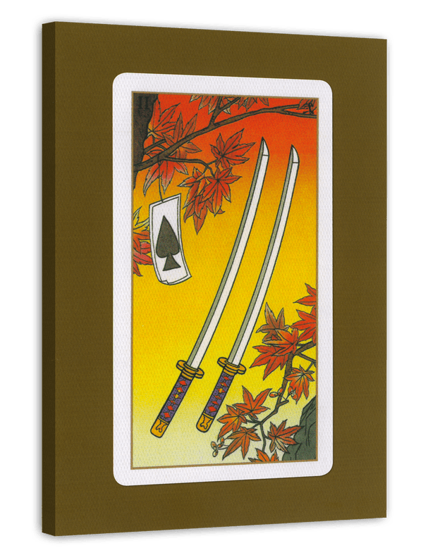 Tarot Queen of Swords - Karte mit zwei Schwertern