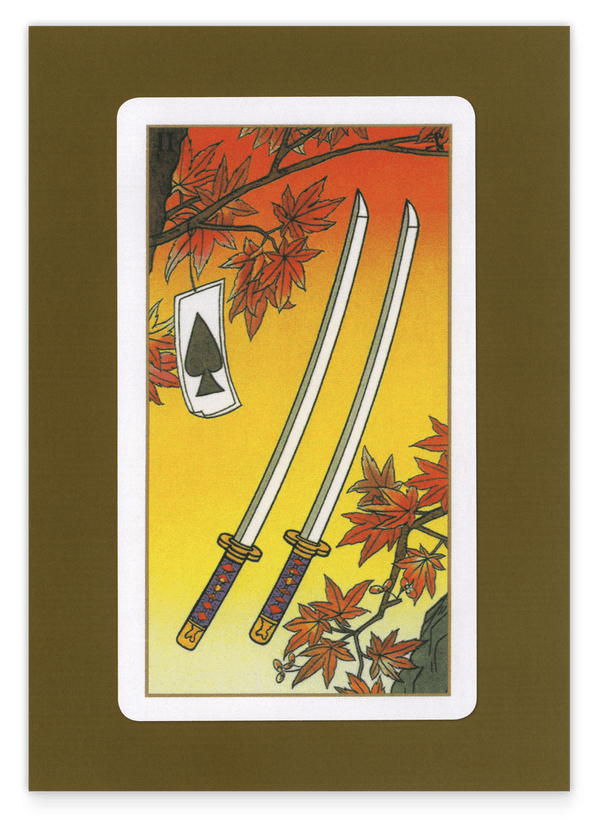 Tarot Queen of Swords - Karte mit zwei Schwertern