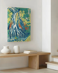 After Hover: Katsushika Hokusai - Kirifuri-Wasserfall am Kurokami-Berg in Shimotsuke