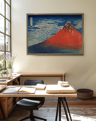 After Hover: Katsushika Hokusai - Mount Fuji Südwind, klarer Himmel (Gaifū kaisei)