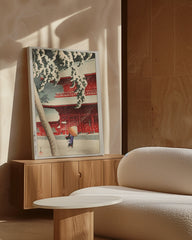 After Hover: Kawase Hasui - Verschneiter Zojo-ji Tempel in Shiba