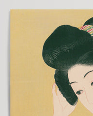 After Hover: Kawase Hasui - Departing Spring - Geisha in buntem Kimono