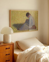 After Hover: Georges Seurat - Bäuerin im Gras sitzend